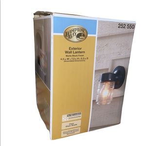 New Hampton Bay Exterior Wall Lantern 252 550 In Box Matte Black Modern Designed
